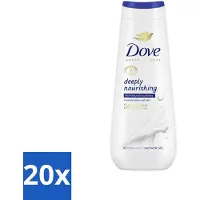 Dove 20 x Douchecrème - Deeply Nourishing - 600 ml - Douchecrème - Huid Verzorging - Droge Huid - Micro Moisture - Hydratatie