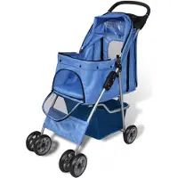 vidaXL Wandelwagen voor honden 15 kg blauw