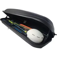 Famanu - Dakbox / skibox / bagagebox 300 liter, kunststof – Zwart