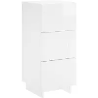 vidaXL Dressoir Hoogglans Wit 33.5 x 34.5 x 75 cm Bewerkt hout