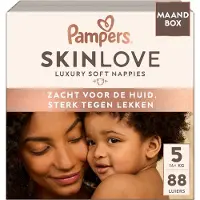 Pampers Skinlove - Maat 5 - 88 Luiers - 14kg+ - Zacht Voor De Huid - Sterk Tegen Lekken