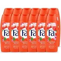 Fa 12 x - Paradise Moments - Douchecrème - Hibiscusbloem - 250 ml - Voordeelverpakking - 12 stuks