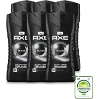 Axe 6 x - 3-in-1 Douchegel - Black - Frozen Pear & Cedarwoord - 12hrs Long Lasting Scent - 250 ml - Grootverpakking - Vaatwasstrips - Douchegel - Lichaam - Gezicht - Haar - Frisheid