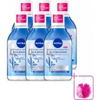 Nivea 6 x - Micellair Water - Serum Verrijkt Opladend - Verwijdert Waterbestendige Make-up - 400 ml - Bulkverpakking - Micellair water - Douchemop - Gevoelige huid