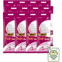 BIC 12 x - Twin Lady - Scheermesjes - Dubbel Mesje - Wegwerpmesjes - 5 Scheermesjes - Wasstrips - Scheermesjes - Wegwerpmesjes - Dubbel Mesje - Scheermesje - Vrouwelijke Scheermesjes