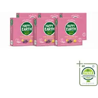 Happy Earth 6 x – Shower Bar – 100% Natuurlijk Lavender Ylang – 90 g - Grootverpakking - Vaatwasstrips - Douchegel - Natuurlijke Douchegel - Lavendel - Ylang-ylang - Sheaboter