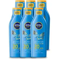 Nivea 6 x Sun – Zonnemelk – Zomerteint SPF 20 – 200 ml - Voordeelverpakking - 6 stuks