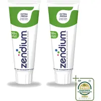 Zendium 2 x - Extra Fresh - Tandpasta - Natuurlijke Enzymen - 75 ml - Wasstrips - Tandpasta - Enzymen - Natuurlijke Bescherming - Mondgezondheid - Fluoride
