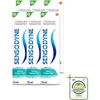 Sensodyne 6 x – Tandpasta – Deep Clean Gel – 75 ml - Wasstrips - Gevoelige Tanden - Tandgevoeligheid - Tandpasta - Fluoride - Gaatjes