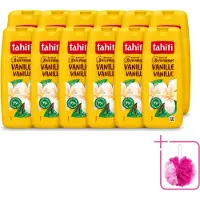 Tahiti 12 x – Douchegel – Vanille - 315 ml - Bulkverpakking - Douchegel vanille - Douchemop - Warme geur