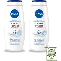 Nivea 2 x – Douchecrème – Protect – 250 ml - Wasstrips - Douchecrème - Huidverzorging - Huidbescherming - Vitamine C - Vitamine E