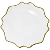 Upominkarnia Transparante onderzetter met gouden rand, 33x33 cm