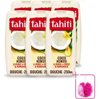 Tahiti 6 x - Douchegel - Kokos & Kokosolie - Hydraterend - 250 ml - Bulkverpakking - Douchegel kokos - Douchemop - Kokosolie douchegel