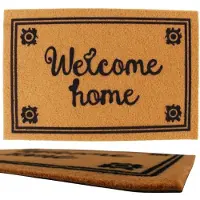 Hile Merkloze Deurmat 60x40 cm - antislip, absorberend, beige/zwart