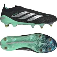 Adidas Predator Elite Veterloze IJzeren-Nop Voetbalschoenen (SG) Zwart Zilver Mintgroen