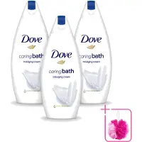 Dove 3 x – Douchegel – Caring Bath – 450 ml - Bulkverpakking - Douchegel - Douchemop - Huid verzorging