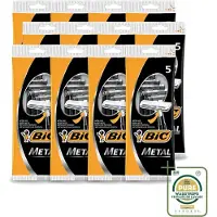 BIC 12 x - Scheermesjes - Metaal - Enkel Mesje - Wegwerpmesjes - 5 Scheermesjes - Wasstrips - Scheermesje - Wegwerpmesje - Roestvrij Staal - Enkel Mesje - Precisie Scheren