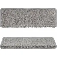 vidaXL Trapmatten 10 st 65x21x4 cm Grijs Rechthoekige Rand