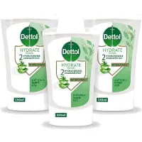 Dettol 3 x - Wasgel Navulling - Hydrate - Aloë Vera & Bamboe - 250 ml - Voordeelverpakking - 3 stuks