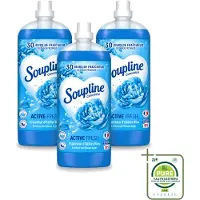 Soupline 3 x – Wasverzachter – Active Fresh Frisheid van Blauwe Anjer – 2 L - Grootverpakking - Vaatwasstrips - Wasverzachter - Frisheid - Blauwe Anjer - Wasgoed - Kleding