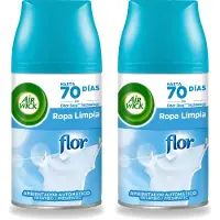 Air Wick 2 x - Luchtverfrisser Navulling - Bloem & Fris - Automatische Spray - 250 ml - Voordeelverpakking - 2 stuks