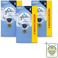 Glade 3 x - Touch & Fresh Navulling - Pure Clean Linen - 2 × 10 ml - Wasstrips - Luchtverfrisser - Geur - Frisheid - Geurverspreiding - Geurhoudend