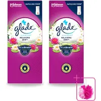 Glade 2 x – Touch & Fresh Navulling – Relaxing Zen – 10 ml - Bulkverpakking - Geurboost - Douchemop - Luchtverfrisser