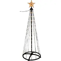 Intratuin Vlaggenmast Kerstboom Zwart Met 550 Lampjes Classic Warm D 90 H 300 Cm