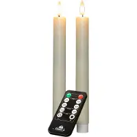Anna's Collection LED Dinerkaars Crème D 3 H 23 Cm 2 Stuks