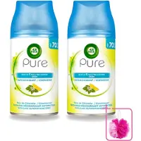 Air Wick 2 x Freshmatic - Luchtverfrisser Navulling - Pure Essentiële Oliën Verfrissend - 250ml - Bulkverpakking - Luchtverfrisser - Douchemop - Geurverspreider