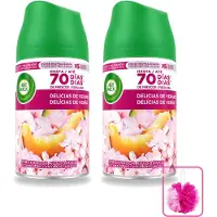 Air Wick 2 x - Luchtverfrisser Navulling - Zalige Zomer - Automatische Spray - 250 ml - Bulkverpakking - Zomerse geur - Douchemop - Geurverspreider
