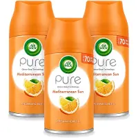 Air Wick 3 x - Luchtverfrisser Navulling - Mediterrane Zon - Automatische Spray - 250 ml - Voordeelverpakking - 3 stuks