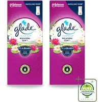 Glade 2 x – Touch & Fresh Navulling – Relaxing Zen – 10 ml - Grootverpakking - Vaatwasstrips - Geurboost - Luchtverfrisser - Ontspannende Geur - Frisse Geur - Sandelhout