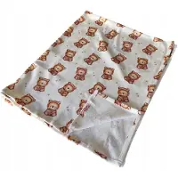 Mu Zomerse Ajour Kinderdeken 100x70cm - 100% Katoen met Berenprint