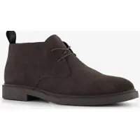 Van Beers suède heren veterschoenen donkerbruin maat 41