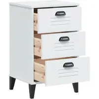 vidaXL Nachtkastje VIKEN bewerkt hout wit