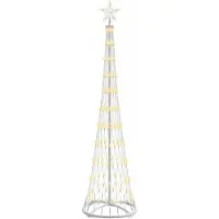 vidaXL LED kerstboom Warmwit 190 cm Metaal