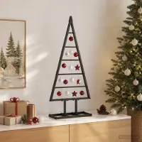 vidaXL Metalen kerstboom KUOPIO 60 cm Metaal Zwart