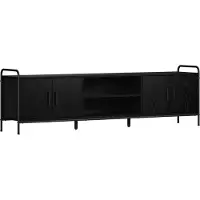 vidaXL Tv-meubel 167,5 x 33 x 50 cm Zwart eiken Bewerkt hout