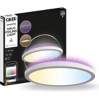 Calex Halo Slimme Plafonnière - Smart Plafondlamp 30cm - RGB en Warm Wit Licht - Wit