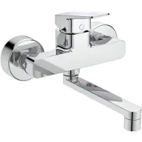 Ideal standard Eengreeps keukenkraan voor wandmontage, model CERAPLAN, uitloop 160mm, zwenkbaar, chroom