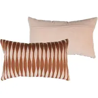Woood Zena Kussens - Katoen - Roze/Roestbruin - 50x50x10 cm - Set van 4
