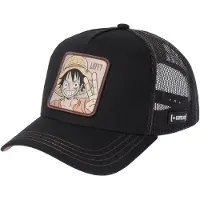 Capslab Pet 'Gorra negra luffy wan3b trucker cap' zwart