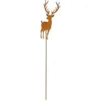 Mica Decorations Tuinsteker hert | | 78 cm (Metaal, Roest, Buiten)