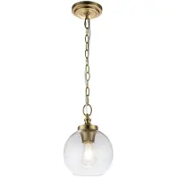 Elstead Lighting Moderne hanglamp, kattenmotief, staal, geborsteld messing, glas, 1 lichtpunt, E27