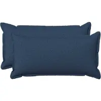 vidaXL Kussen met kussen HOUTEN 2 st Blauw Faux Linnen