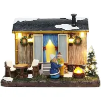 Santaville Residential Caravan with LED Polyresin 20cm