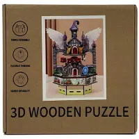 Noessa Houten 3D puzzel - kasteel - geluid en LED - bewegend