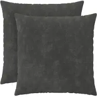 vidaXL Kussen met kussen HEERLEN 2 st Antraciet Microfiber Fleece