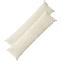 vidaXL Kussensloop 2 st HEERLEN Crèmekleurig 40 x 145 cm